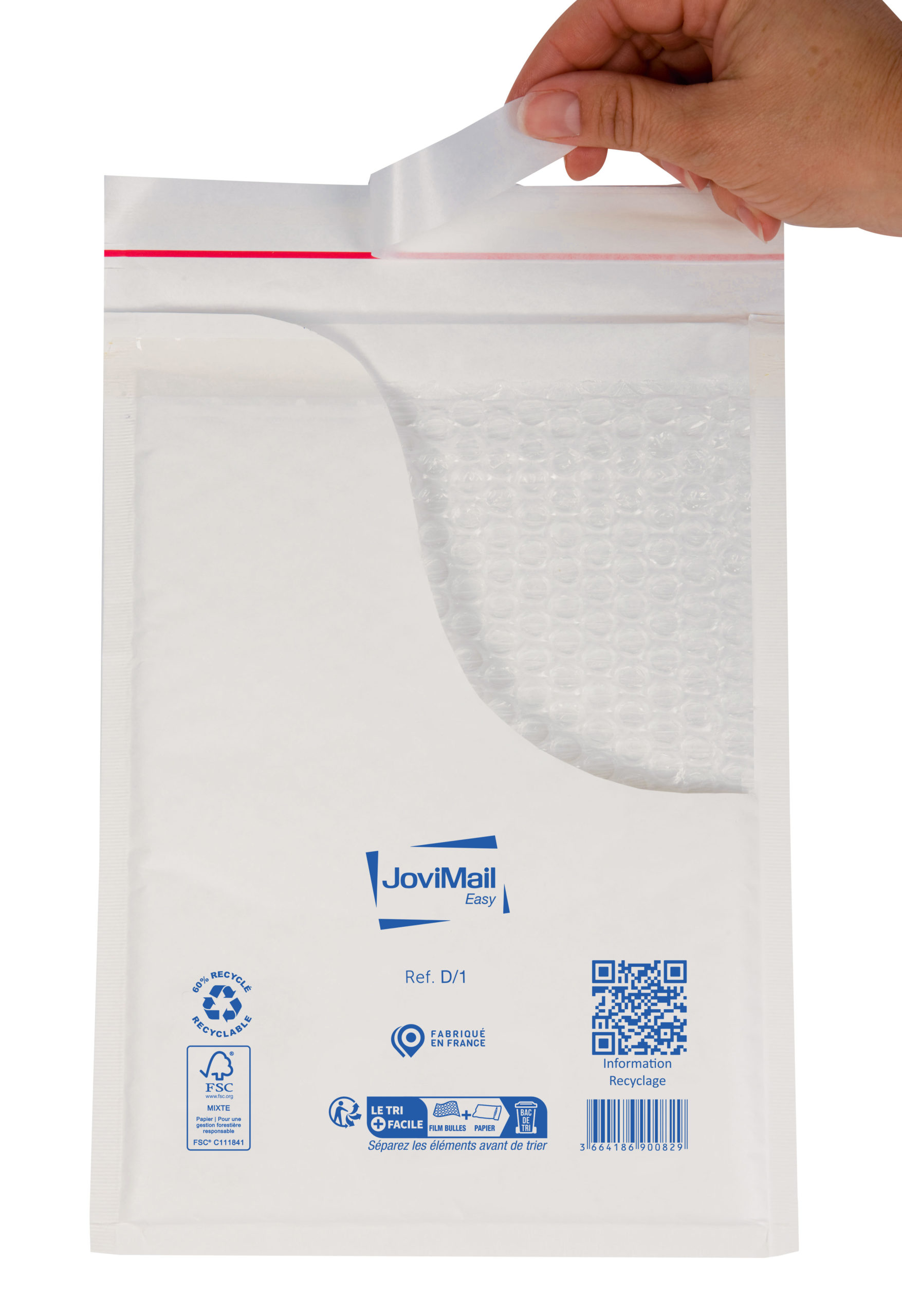 Enveloppe bulle plastique Mail Lite Tuff JoviMail®Ecobulle taille D/1 -  180x260